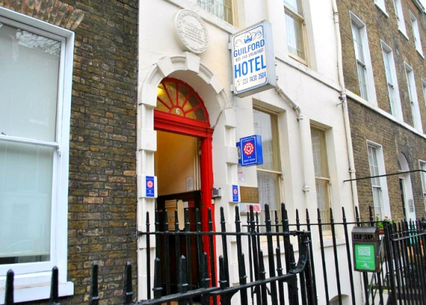 Entrance of Guilford Hotel