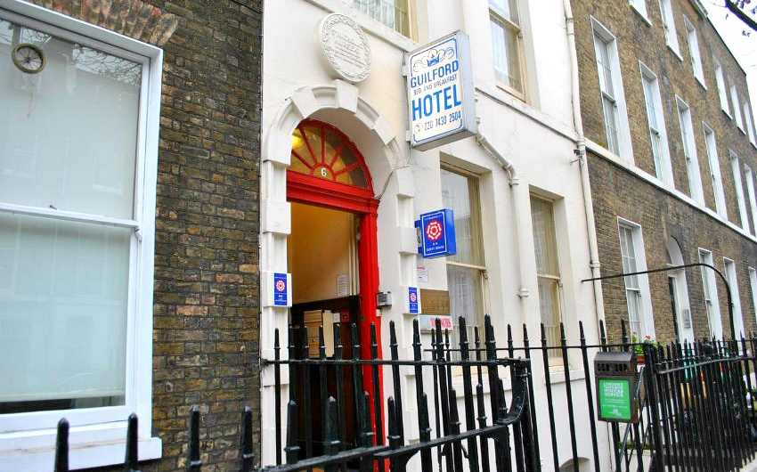 Entrance of Guilford Hotel